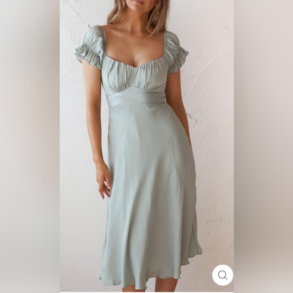 JAUS Samantha Dress - Pistachio color Saints + Secrets